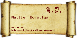 Mettler Dorottya névjegykártya