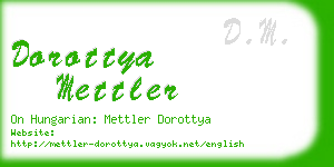 dorottya mettler business card